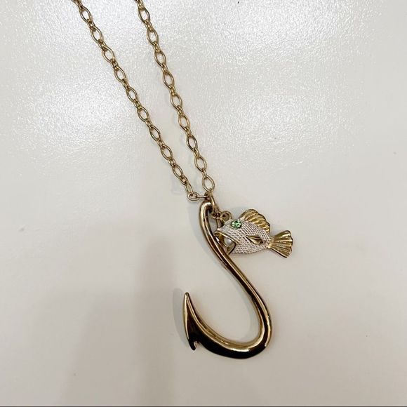 Lilly Pulitzer Jewelry - Lilly Pulitzer Long Necklace Fish Hook Enamel